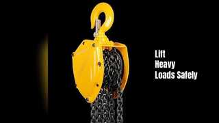 رافعة بسلسلة رافعة للخدمة الشاقة 1.5 طن باللون الأصفر